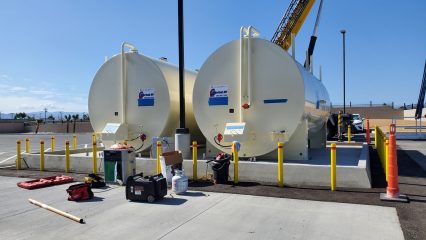 Two Victorville Fleet Services Fuel Tanks.