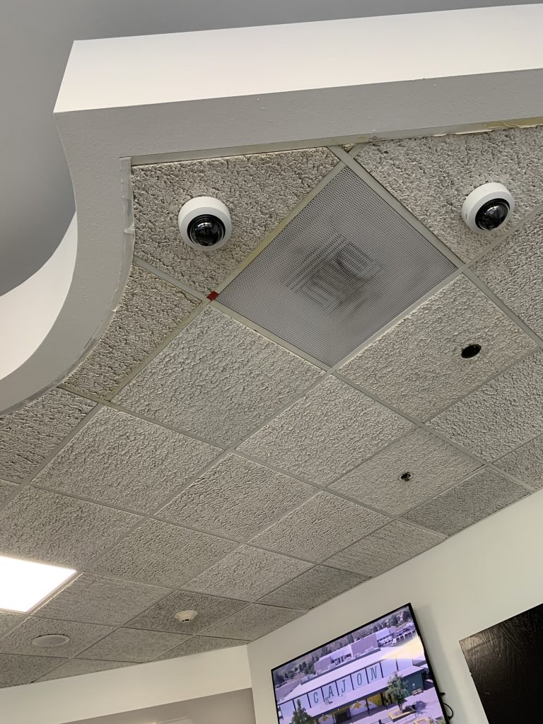 222 Hospitality - Lobby Ceiling Tiles -BEFORE